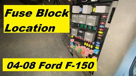 2005 ford f150 central junction box location|Ford f150 fuse box diagram.